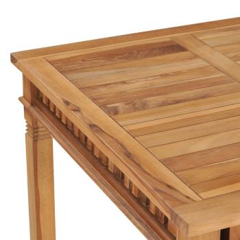 Garten-Esstisch 80x80x80 cm Massivholz Teak