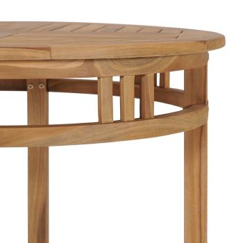 Esstisch Ø 80 cm Massivholz Teak