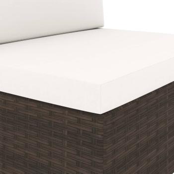 Modulares Sofa-Eckteil mit Armlehne (links) Poly Rattan Braun