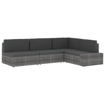 Modulares Sofa-Eckteil mit Armlehne (links) Poly Rattan Braun