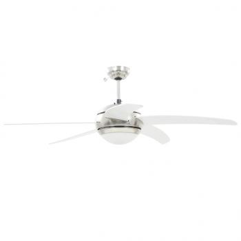 Dekorativer Deckenventilator mit Leuchtmittel 128 cm Weiß