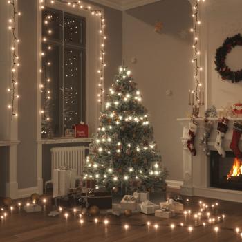 ARDEBO.de - Lichterkette mit 400 LEDs 40 m 8 Lichteffekte Warmweiß