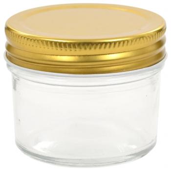 Marmeladengläser mit goldenem Deckel 48 Stk. 110 ml