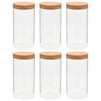 Vorratsgläser mit Korkdeckel 6 Stk. 1400 ml