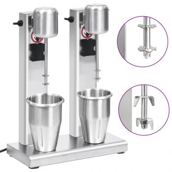 ARDEBO.de - Milchshake-Mixer mit zwei Bechern Edelstahl 2 L