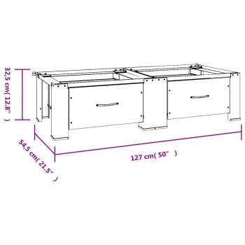 Doppel-Untergestell für Waschmaschine und Trockner Weiß