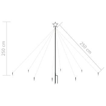 LED-Lichterkette Weihnachtsbaum Indoor Outdoor 400 LEDs 2,5 m