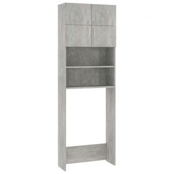 ARDEBO.de - Waschmaschinenschrank Betongrau 64x25,5x190 cm Holzwerkstoff