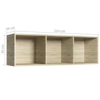 Bücherregal/TV-Schrank Sonoma Eiche 36x30x114 cm Holzwerkstoff