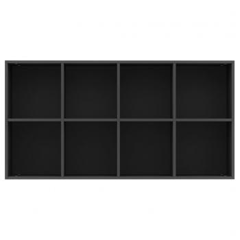 Bücherregal/Sideboard Schwarz 66×30×130 cm Holzwerkstoff