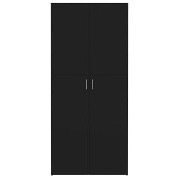 Schuhschrank Schwarz 80x35,5x180 cm Holzwerkstoff