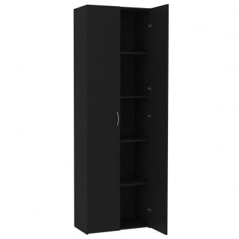 Büroschrank Schwarz 60x32x190 cm Holzwerkstoff