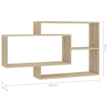 Wandregale Sonoma-Eiche 104x20x58,5 cm Holzwerkstoff