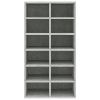 Schuhregal Betongrau 54x34x100,5 cm Holzwerkstoff