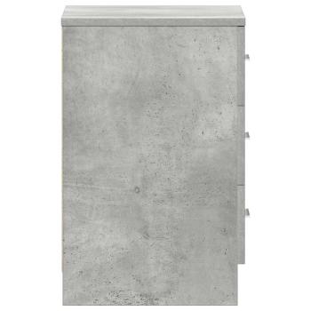 Nachttische 2 Stk. Betongrau 38x35x56 cm Holzwerkstoff