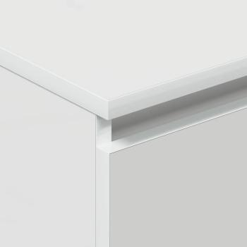 Sideboard Hochglanz-Weiß 60x35x98,5 cm Holzwerkstoff