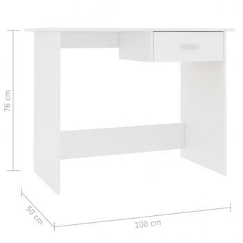 Schreibtisch Weiß 100x50x76 cm Holzwerkstoff