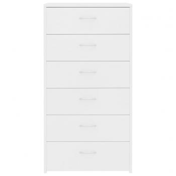 Sideboard mit 6 Schubladen Weiß 50x34x96 cm Holzwerkstoff