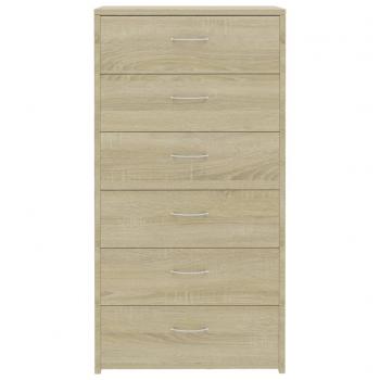 Sideboard 6 Schubladen Sonoma-Eiche 50x34x96 cm Holzwerkstoff