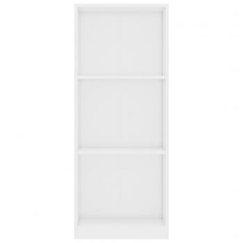 Bücherregal 3 Fächer Hochglanz-Weiß 40x24x109 cm Holzwerkstoff