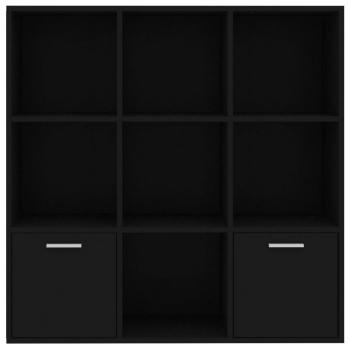 Bücherregal Schwarz 98x30x98 cm Holzwerkstoff