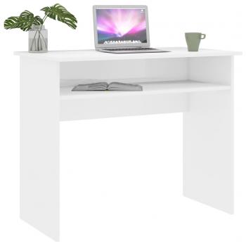 Schreibtisch Hochglanz-Weiß 90x50x74 cm Holzwerkstoff