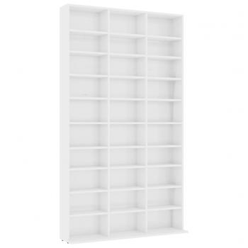 CD-Schrank Hochglanz-Weiß 102x16x177,5 cm Holzwerkstoff