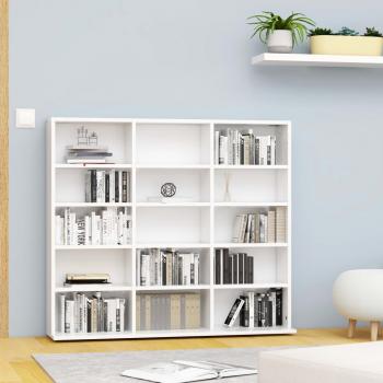 ARDEBO.de - CD-Regal Weiß 102x23x89,5 cm Holzwerkstoff