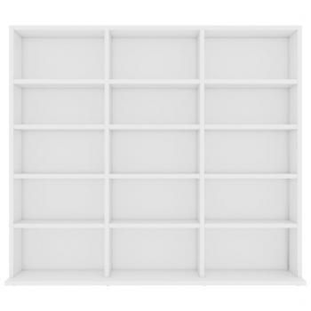 CD-Regal Weiß 102x23x89,5 cm Holzwerkstoff
