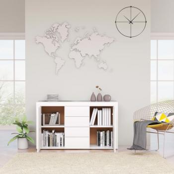 ARDEBO.de - Sideboard Weiß 120×36×69 cm Holzwerkstoff