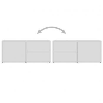 TV-Schrank Weiß 80x34x36 cm Holzwerkstoff