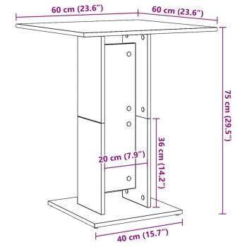 Bistrotisch Sonoma-Eiche 60x60x75 cm Holzwerkstoff