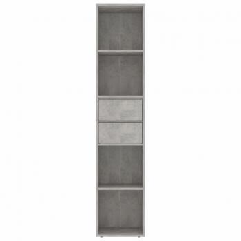Bücherregal Betongrau 36x30x171 cm Holzwerkstoff