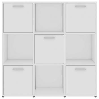 Bücherregal Weiß 90x30x90 cm Holzwerkstoff