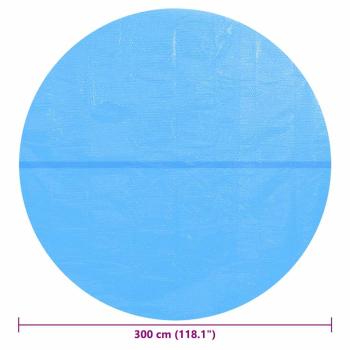 Treibende Runde PE Pool-Solarplane 300 cm Blau