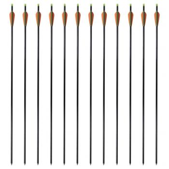 Compoundbogen-Pfeile 30" 0,8 cm Fiberglas 12 Stk.