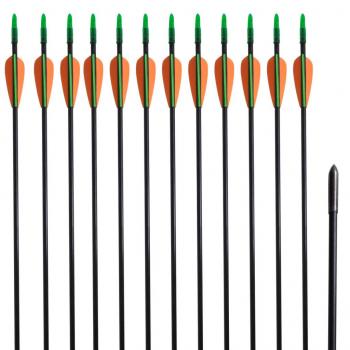 ARDEBO.de - Recurvebogen-Pfeile 30" 0,6 cm Fiberglas 12 Stk.