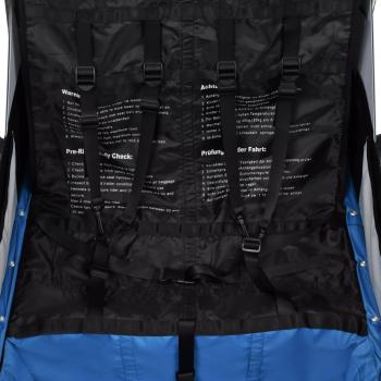 ARDEBO.de - 2-in-1 Fahrradanhänger und Kinderwagen Blau und Grau