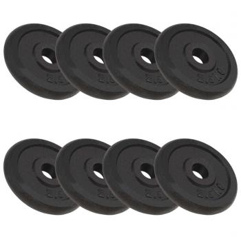 ARDEBO.de - Hantelscheiben 8 Stk. 8x2,5 kg Gusseisen