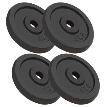 ARDEBO.de - Hantelscheiben 4 Stk. 4x5 kg Gusseisen