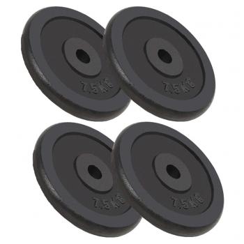 ARDEBO.de - Hantelscheiben 4 Stk. 4x7,5 kg Gusseisen