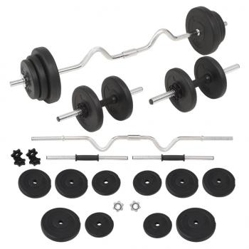 ARDEBO.de - Langhantel- und Kurzhantel-Set 30 kg