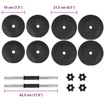 Hantelset 14-tlg. 20 kg