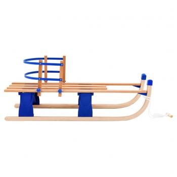  Klappschlitten mit Rückenlehne Holz 119 cm  