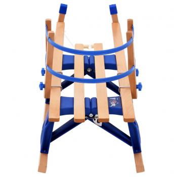  Klappschlitten mit Rückenlehne Holz 119 cm  