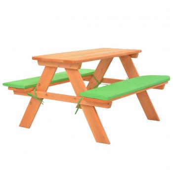 ARDEBO.de - Kinder-Picknicktisch mit Bänken 89×79×50 cm Massivholz Tanne