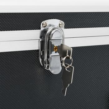 Aufbewahrungskoffer 2 Stk. Schwarz Aluminium 
