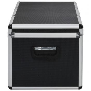 Aufbewahrungskoffer 3 Stk. Schwarz Aluminium