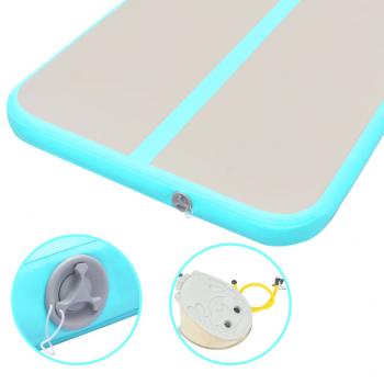 Aufblasbares Gymnastik-Kissen mit Pumpe 500x100x10 cm PVC Grün