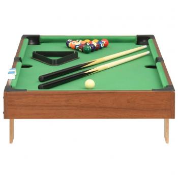 3-Fuß-Mini-Billardtisch 92×52×19 cm Braun und Grün 